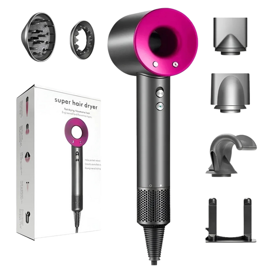 Secador de pelo de alta calidad supersonic 5 boquillas gris