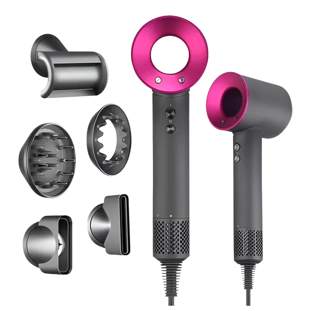 Secador de pelo de alta calidad supersonic 5 boquillas gris