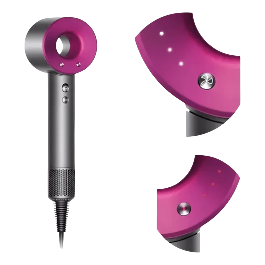 Secador de pelo de alta calidad supersonic 5 boquillas gris