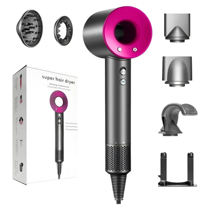 Secador de pelo de alta calidad supersonic 5 boquillas gris